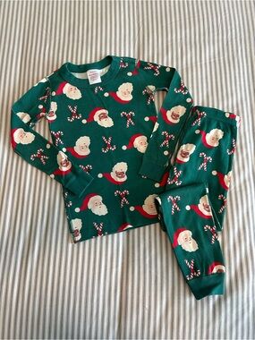 Hanna Andersson Santa Candy Cane Pajama Set Size 5
